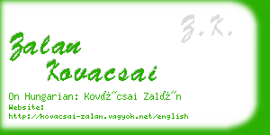 zalan kovacsai business card